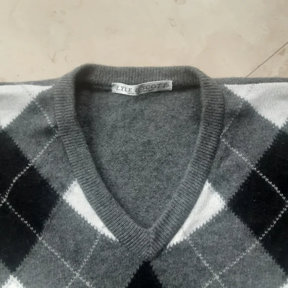 Lyle & Scott Royal Troon GC Lambswool/Angora Sweater, Made In Scotland,LIKE NEW
